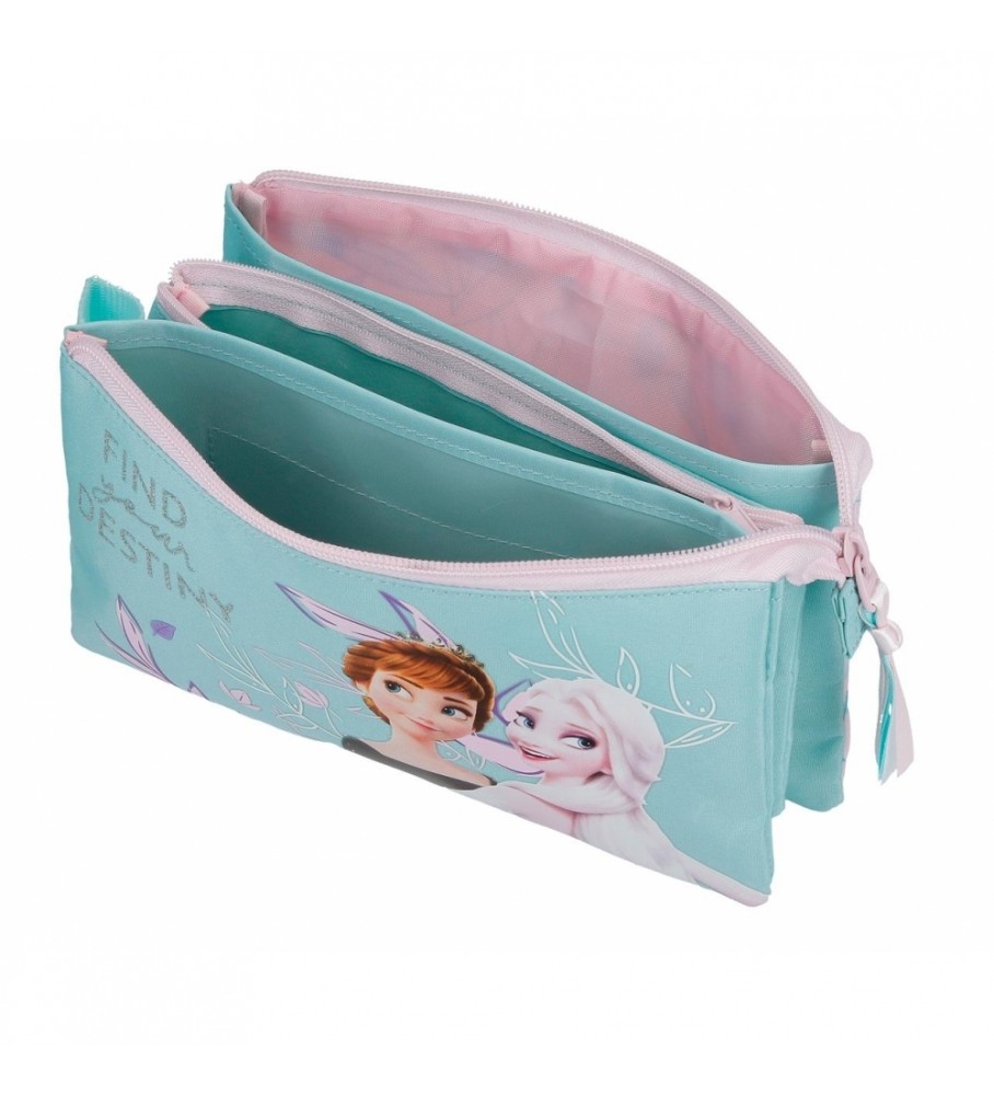 Estojo para lápis Joumma Bags Frozen Memories com três compartimentos, azul.