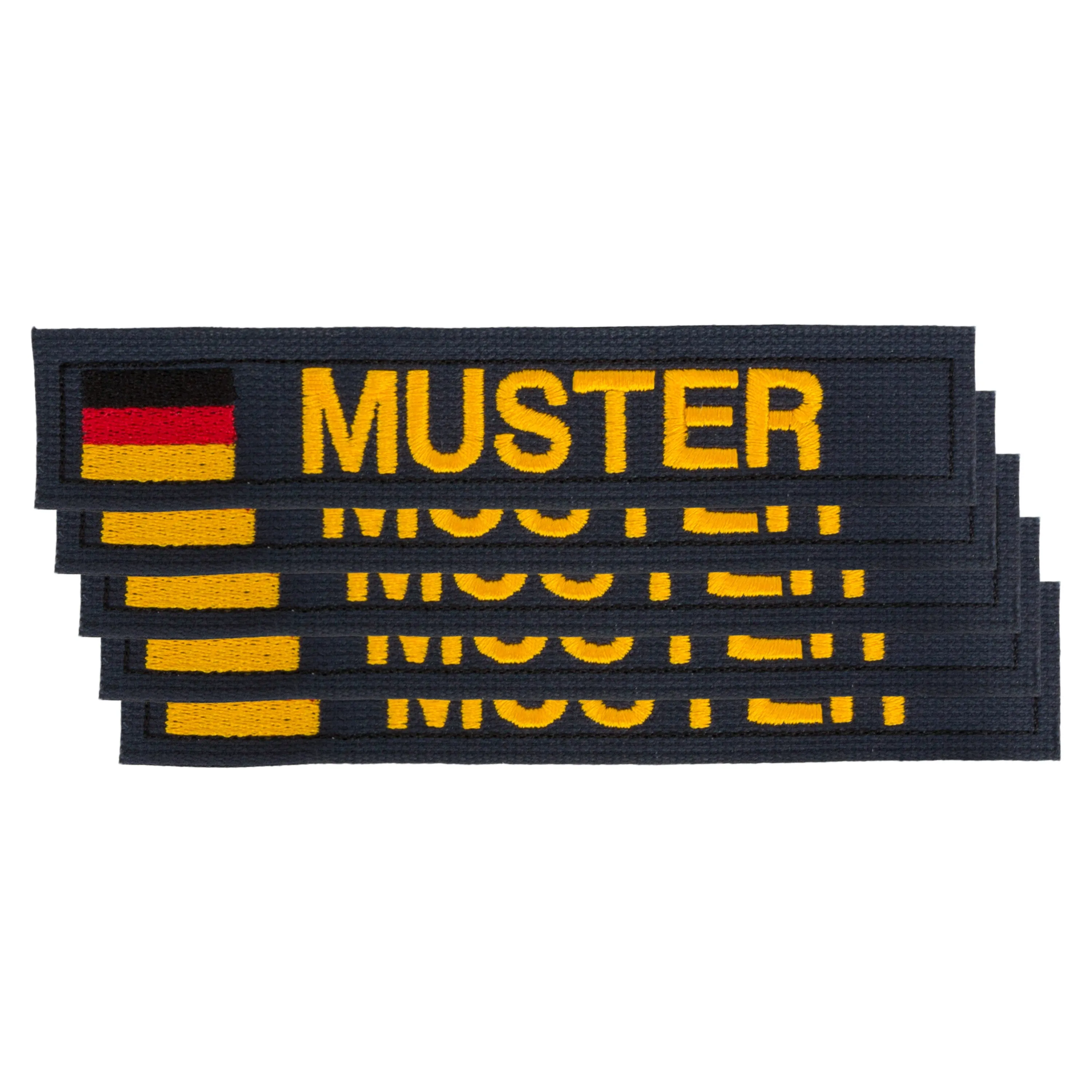 ASMC -  Namensbänder 5er Set DE blau gold