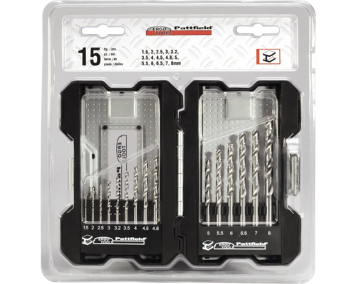 HSS metaalborenset Ergotools Pattfield 15-delig