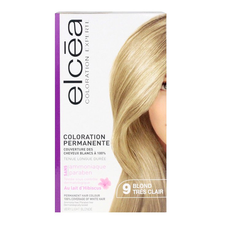 Coloration permanente couleur 9 blond très clair