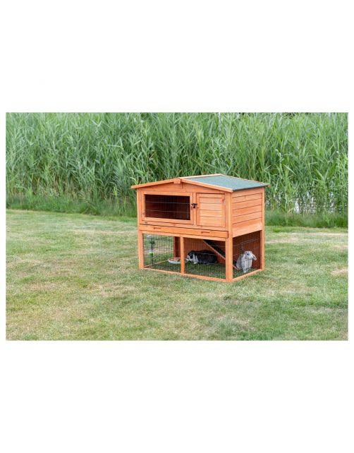 Trixie Natura Konijnenhok Lilly - Dierenverblijf - 124x78x102 cm Bruin
