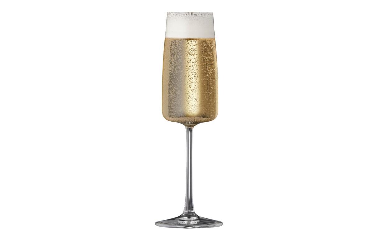 Champagnerglas Zero 4 Stück, 30 clSektgläser Set aus ultraklarem Kristallglas