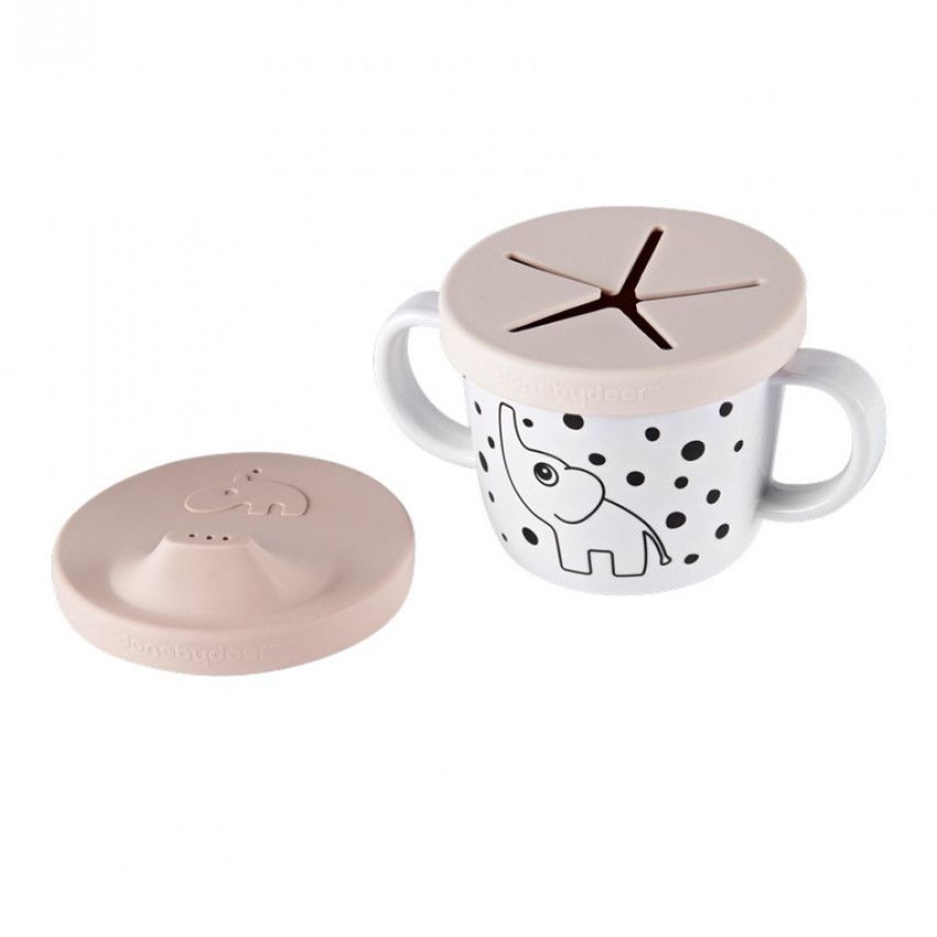 Tasse d'apprentissage à bec silicone - Elphee Powder - Ecru