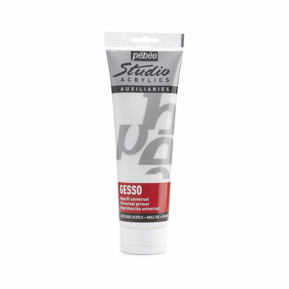 Gesso blanc de couverture pour supports à peinture - 250 ml