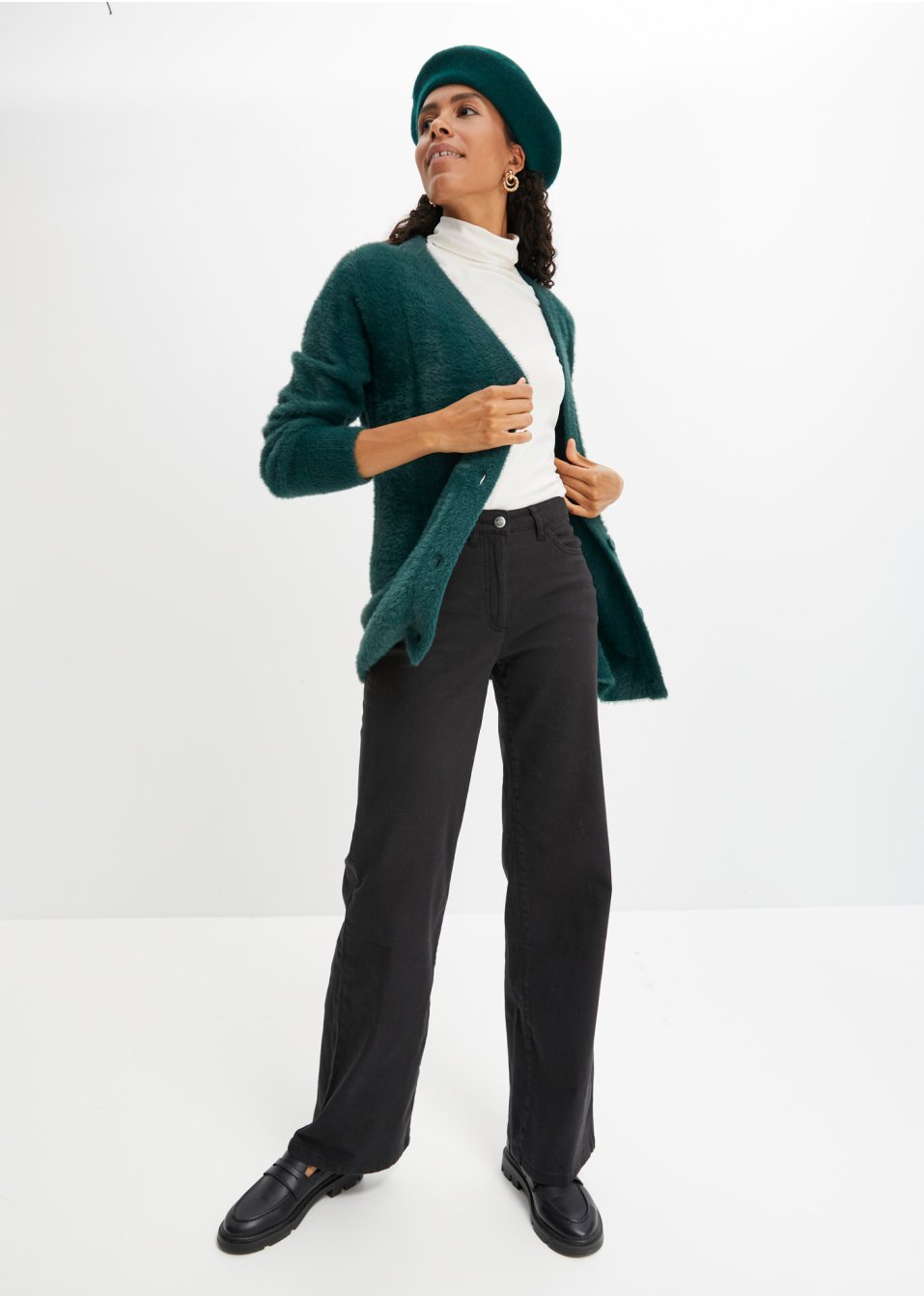Gilet en maille duveteuse