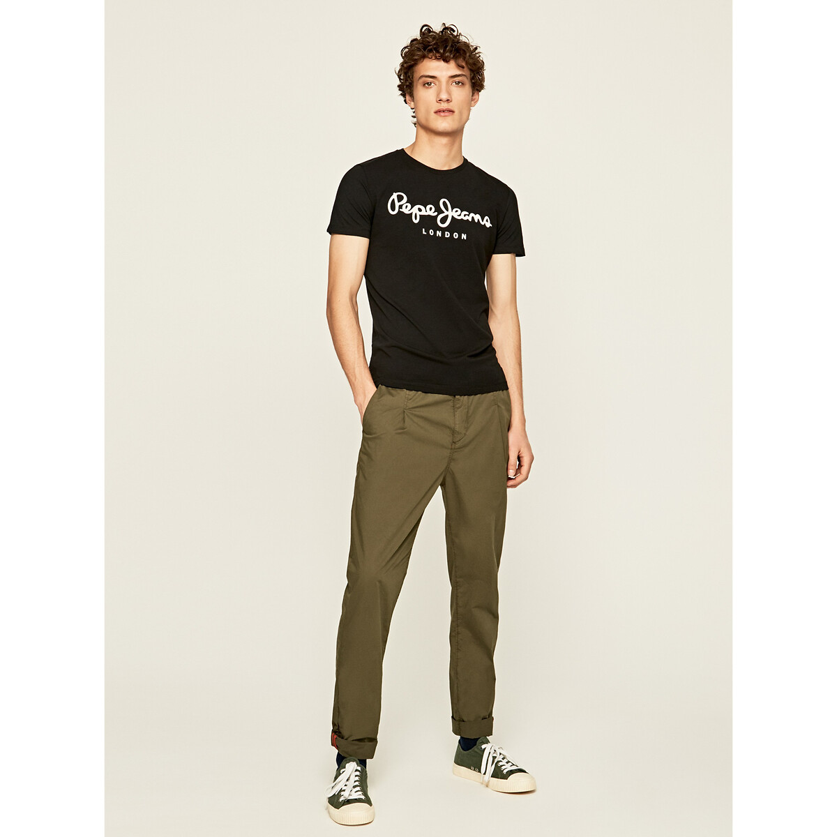 PEPE JEANS<br>Camiseta com gola redonda Original Stretch