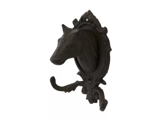 Porte manteau en fonte marron 15.5 x 12 x 9 cm