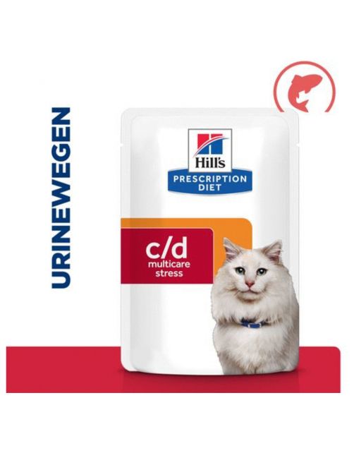 Hill's Prescription Diet C\/D Multicare Urinary Care Maaltijdzakjes - Kattenvoer - Zalm 12x85 g