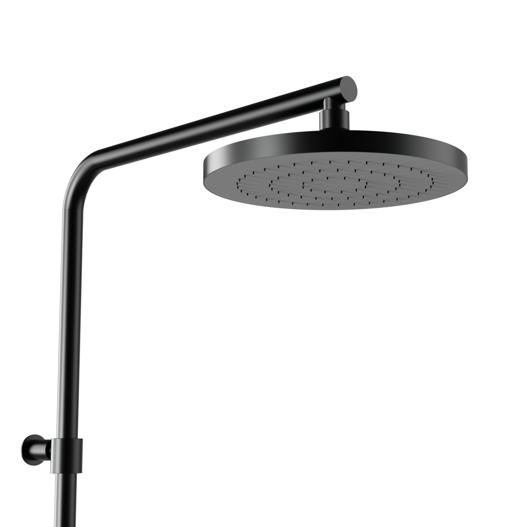 Plieger New Way opbouw regendouche compleet 25cm zwart mat