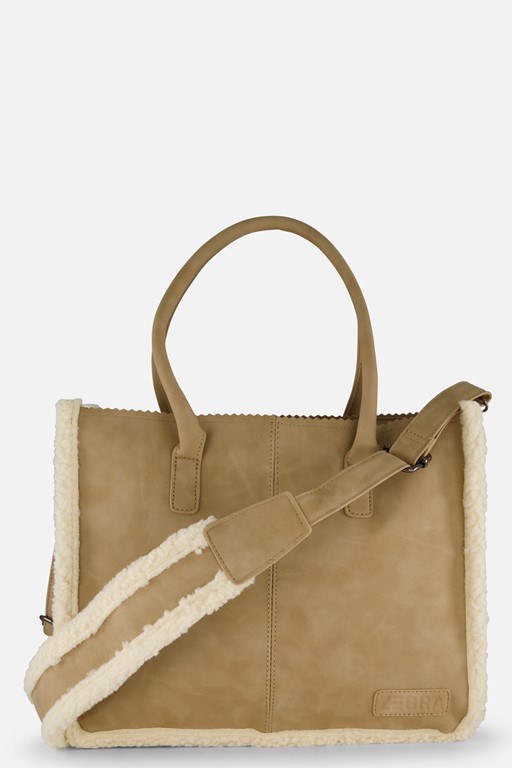 ZEBRA Charm schoudertas beige Nylon