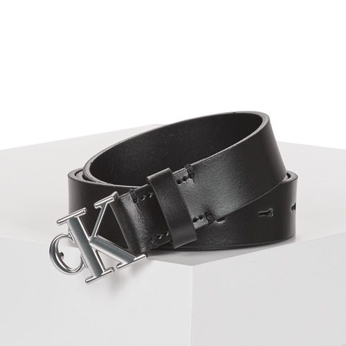 Calvin Klein Jeans - ROUND MONO PLAQUE LTHRBELT 25MM - Noir