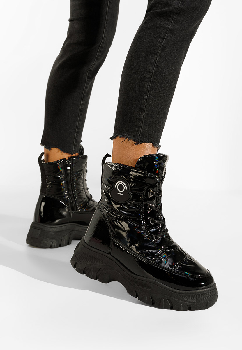 Bottines d'hiver femme noires Louisa