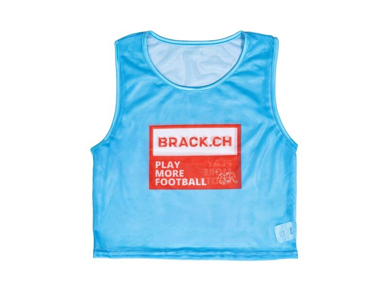 BRACK.CH Play More Football Trikots, Blau Set mit 10 Stück