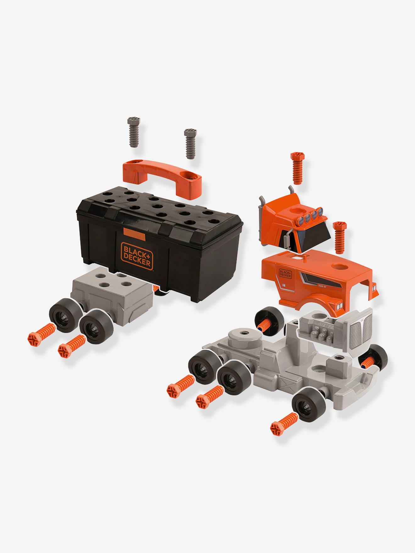 Caminhão de ferramentas Black+Decker SMOBY, laranja/preto/cinza