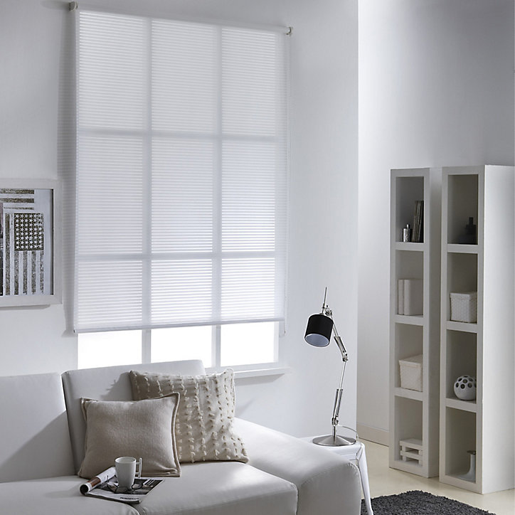 Store enrouleur Loft blanc l.42 x H.170 cm