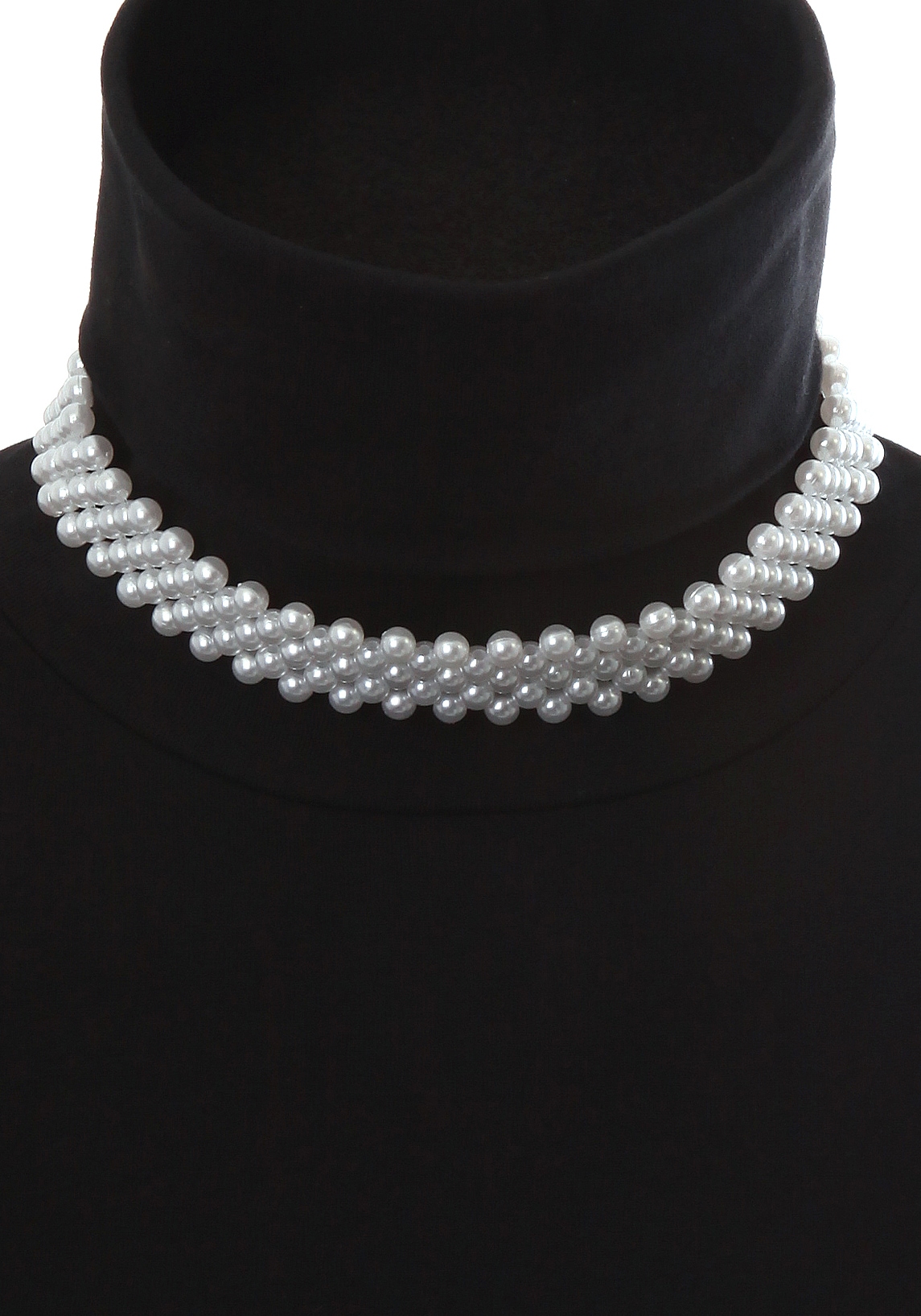 Firetti Perlenkette »Choker im eleganten Look, breites Design« mit Acrylperle