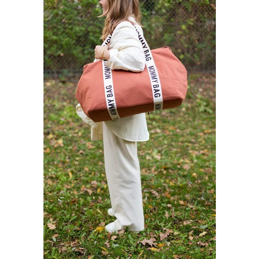 CHILDHOME Mommy Bag Signatur Canvas terracotta