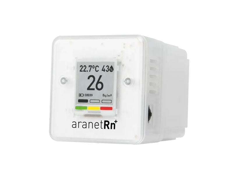 Aranet Radon PLUS HOME Sensor, Bluetooth Echtzeitmessung von Radongaskonzentration, Temperatur und Luftfeuchtigkeit