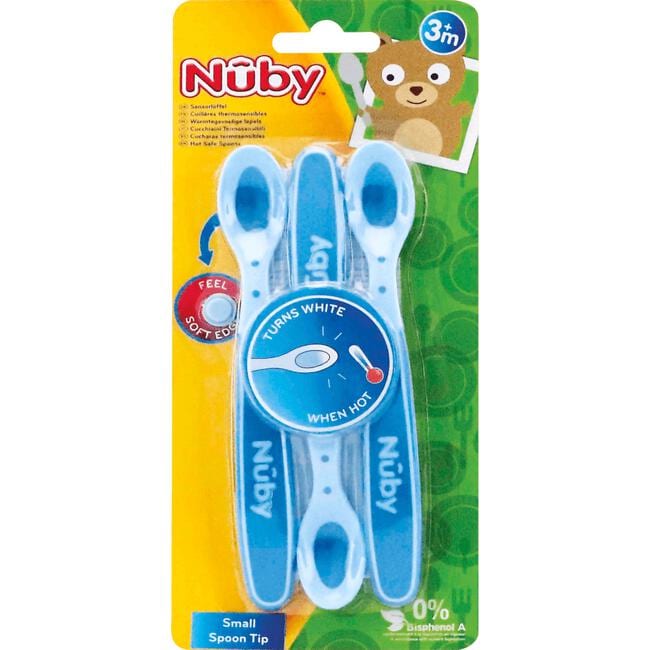 Nûby Warmtegevoelige Lepels Blauw 4+ m 3 stuks