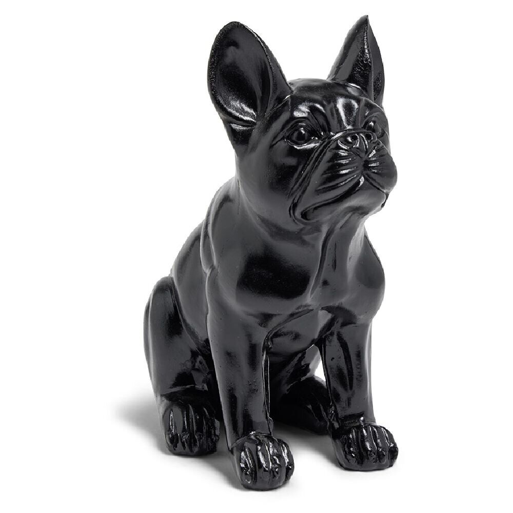 Bulldog décoratif petit modèle plastique noir