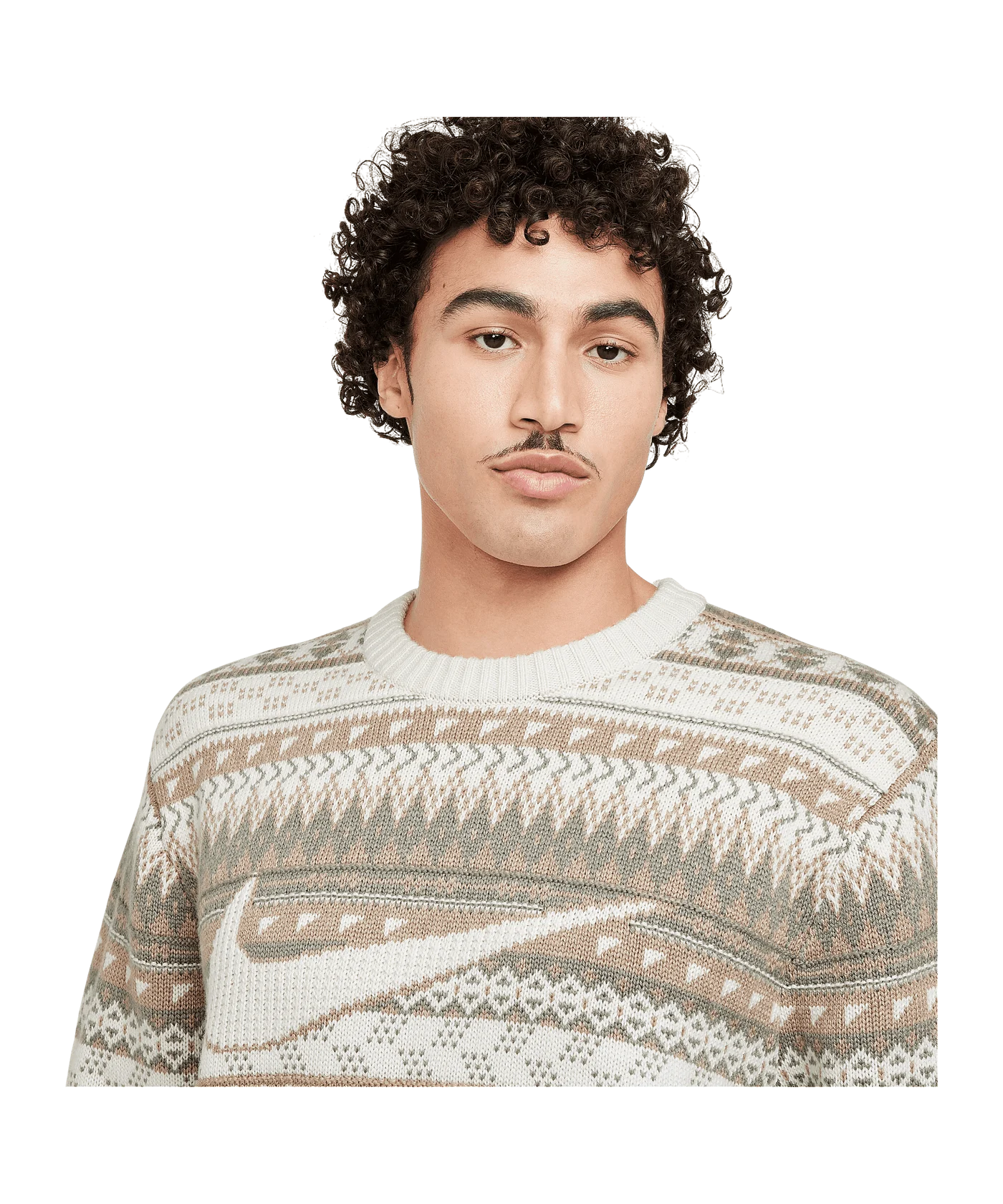 Nike Fair Isle Crew Sweatshirt Beige F105