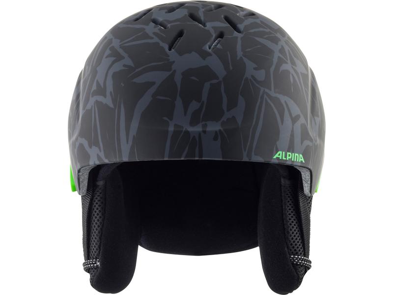 alpina Helm Pizi Black/Green Camo Matt Skihelm für Kinder