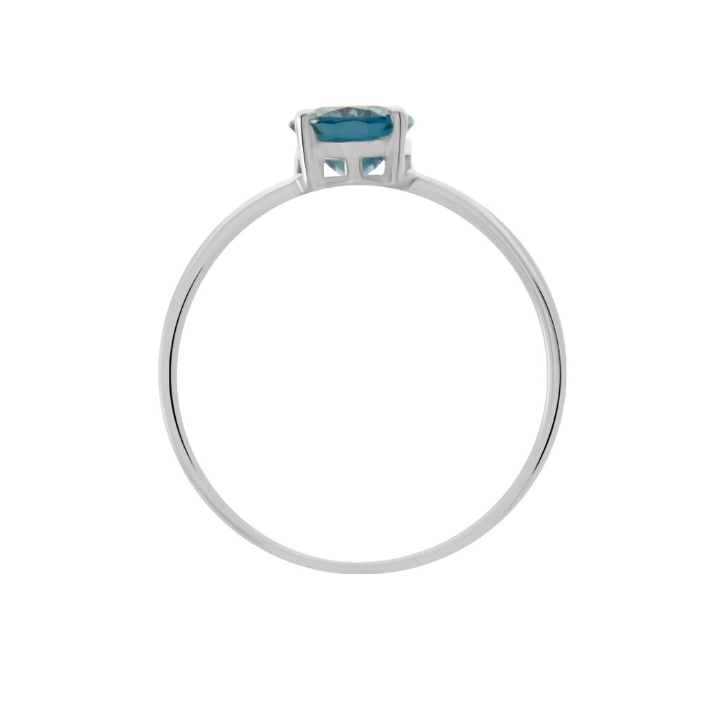 Bague Solitaire Eugen Or Blanc Topaze