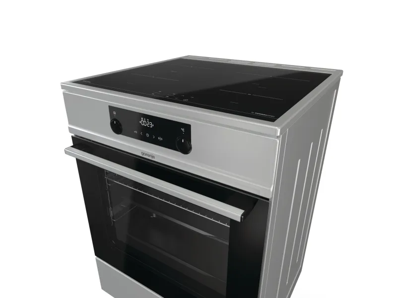 Gorenje EIT6355XPD, Fritstående komfur, Rustfrit stål, Dreje, Berøring, Rustfrit stål, Rustfrit stål, Top forside