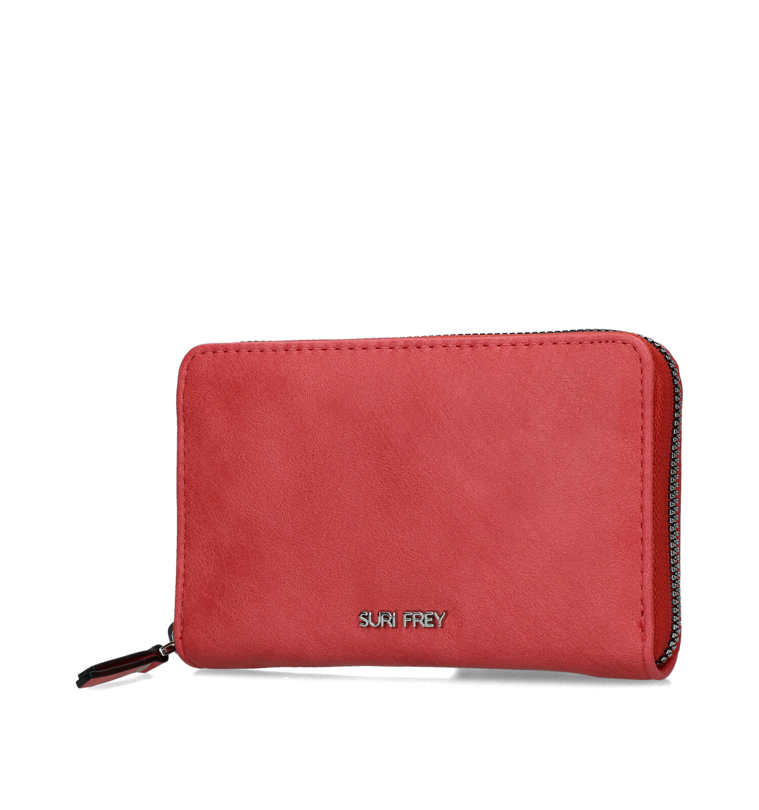 Ritsportemonnee rood