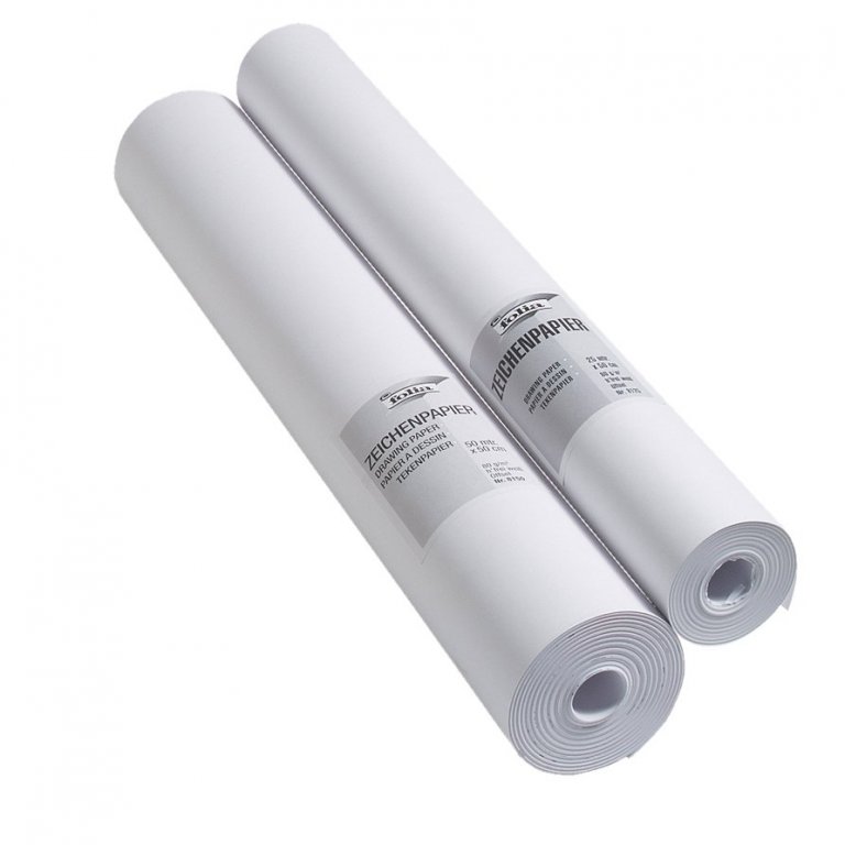 Zeichenpapier Rolle Standard, weiß