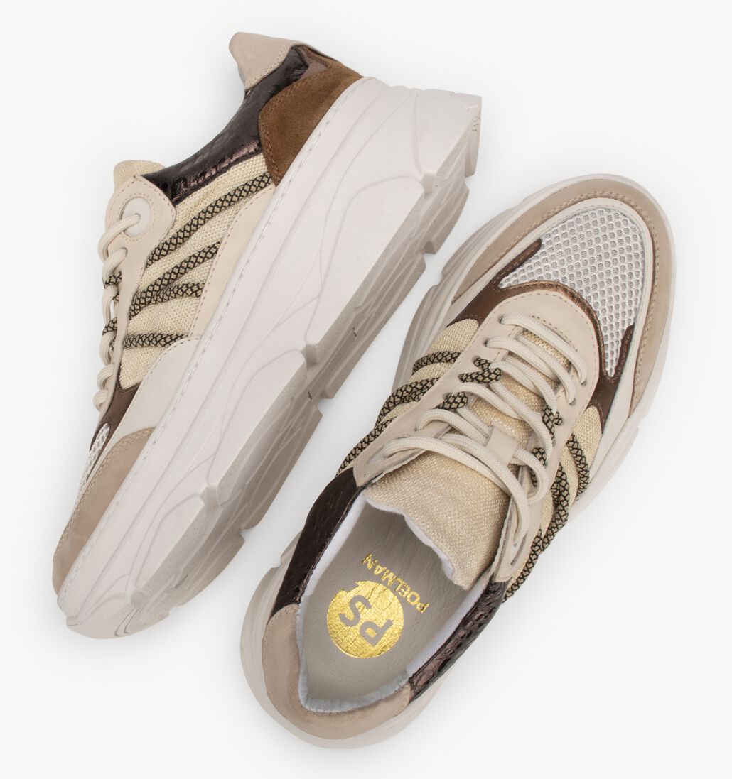 PS POELMAN bruine ps poelman lage sneakers jana