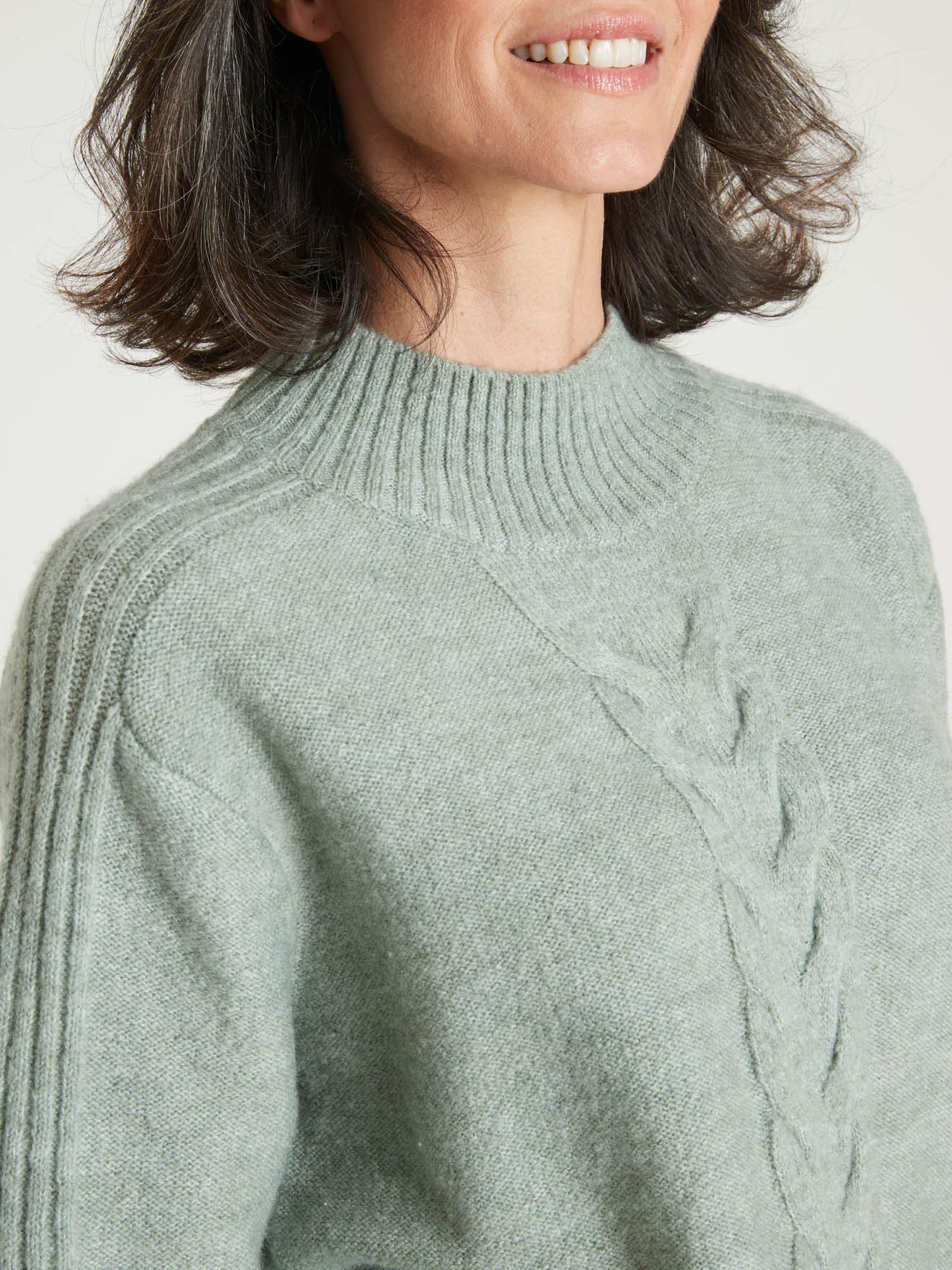 Pull col montant en jersey envers