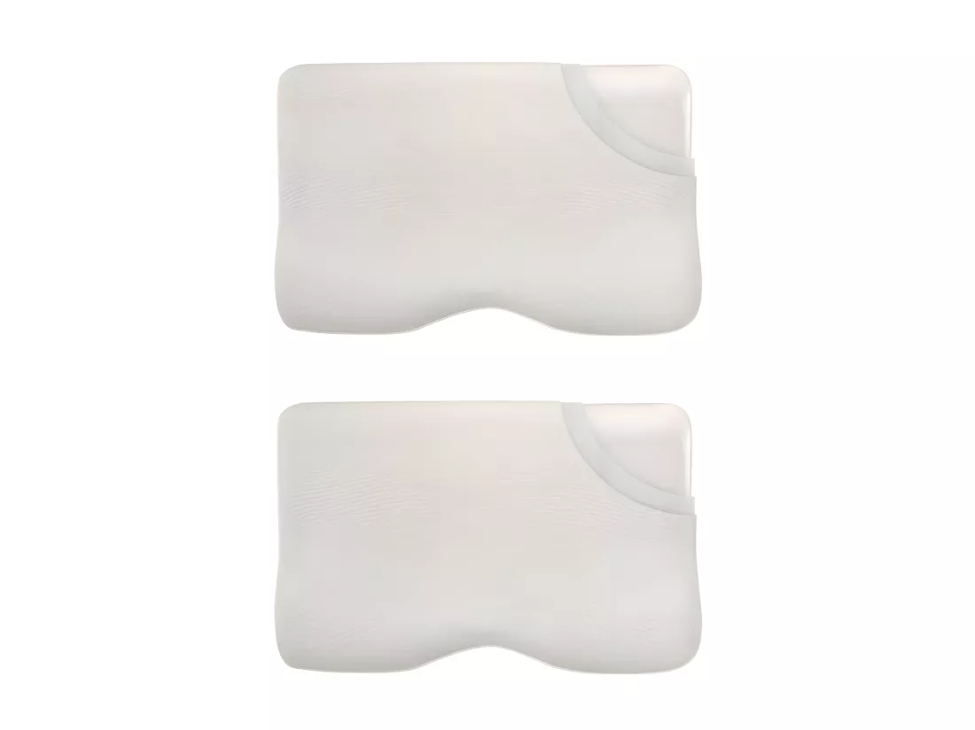 Lot de 2 oreillers INPHYSIO Confort Plus avec taies d'oreiller en bambou