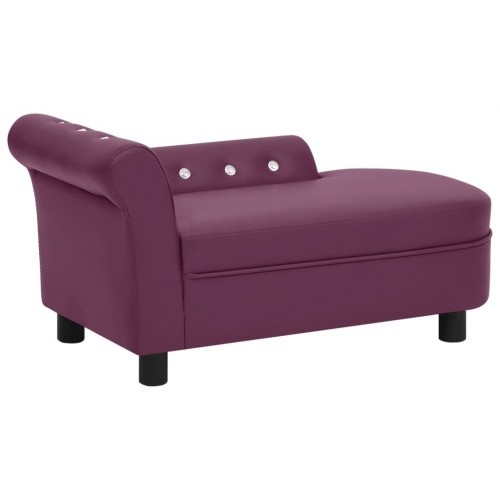 sofá oval roxo para cães vidaxl
