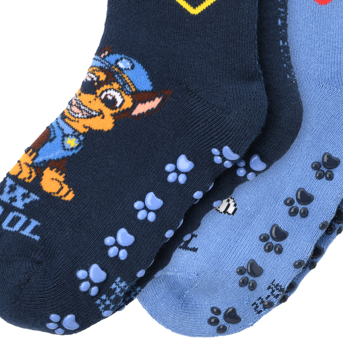 Topolino 2 Paar PAW Patrol Stoppersocken mit Frottee blau / dunkelblau