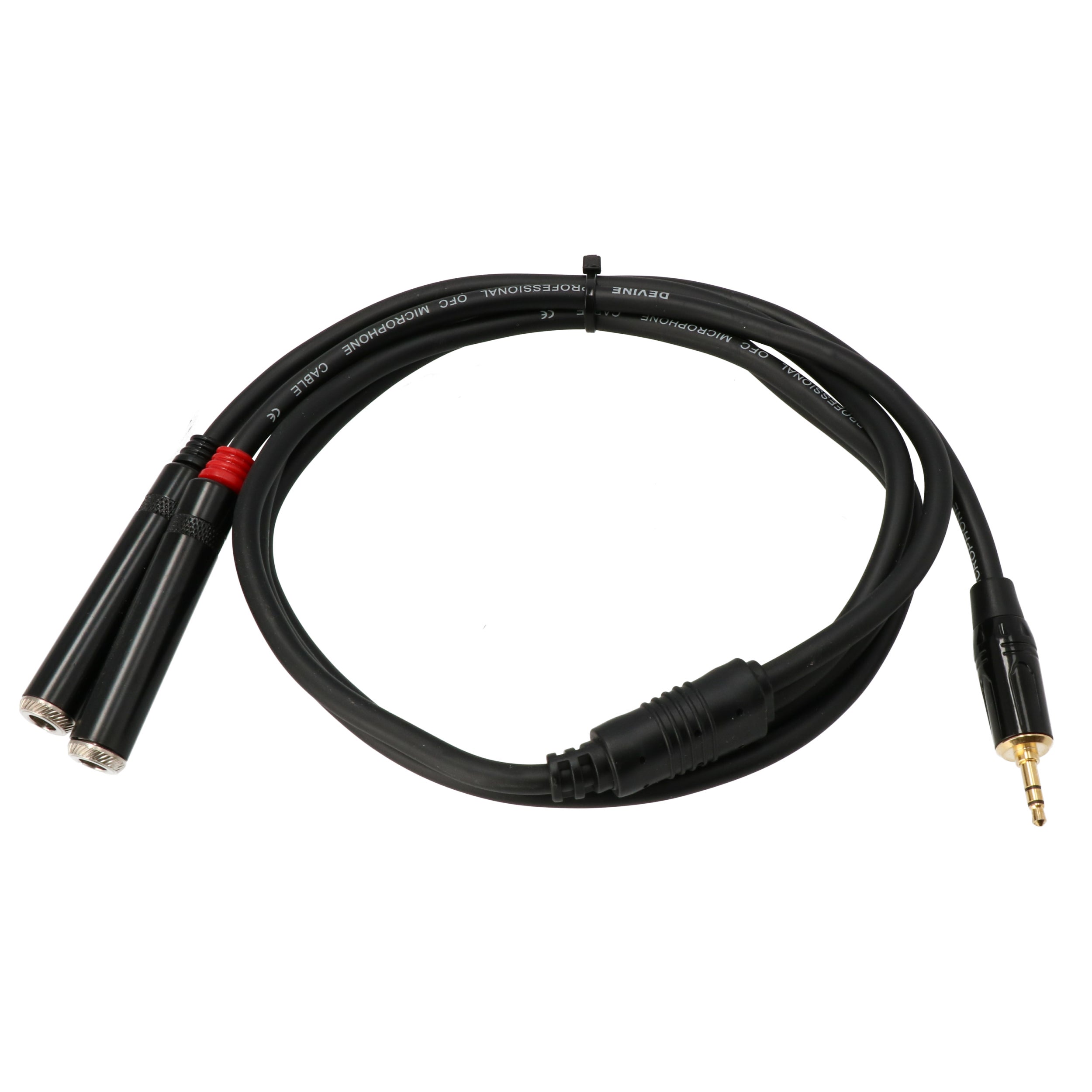 Devine VE3015 jack kabel 3.5mm jack TRS - 2x 6.35mm female TS 1.5 m
