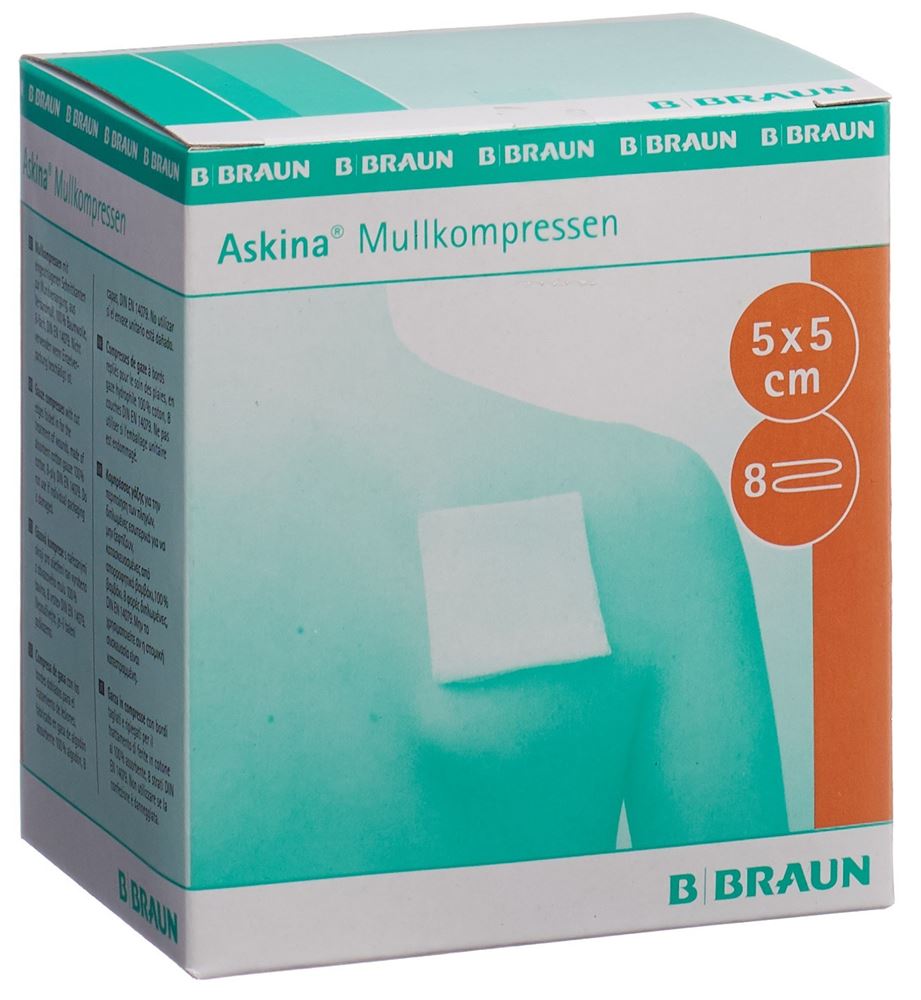ASKINA Mullkompresse 5cmx5cm steril Btl 2 Stk