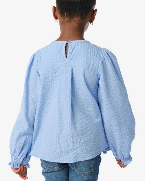 blouse enfant smock bleu