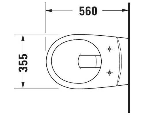 DURAVIT wandcloset D-Code, diepspoel, met rand, glanzend wit, zonder toiletzitting 184090000