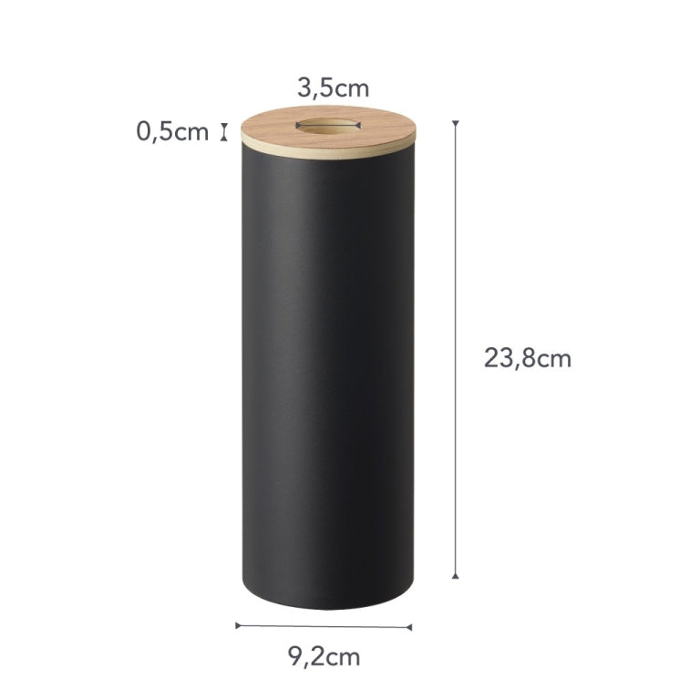Yamazaki Tissuebox Rond - Rin - Zwart