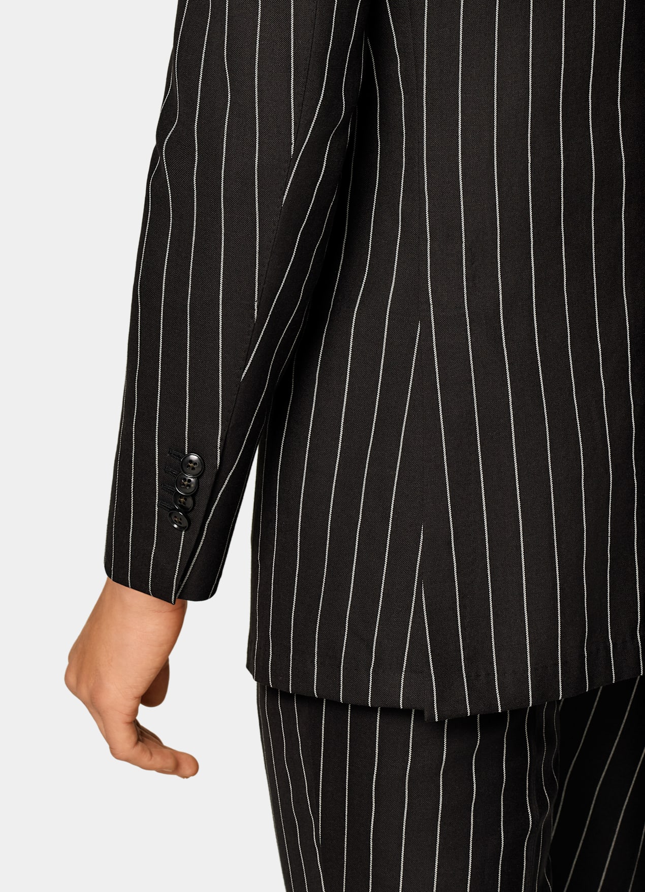 Costume Havana coupe Tailored marron foncé à rayures