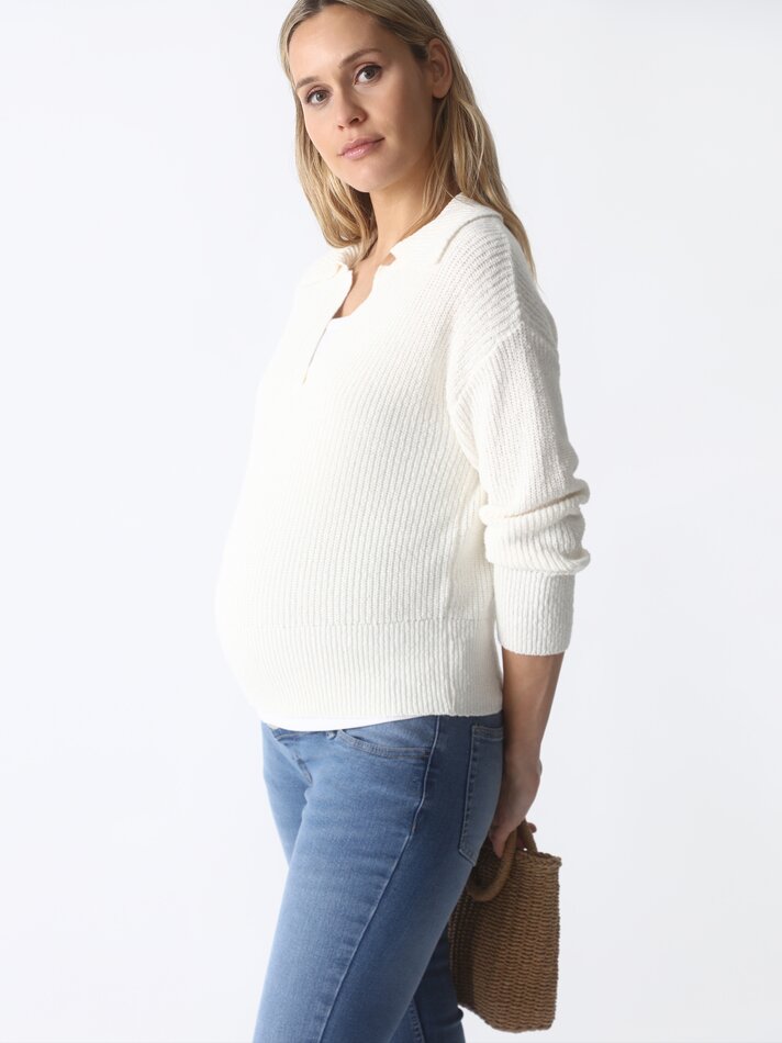 Calça jeans skinny para gestantes - Índigo