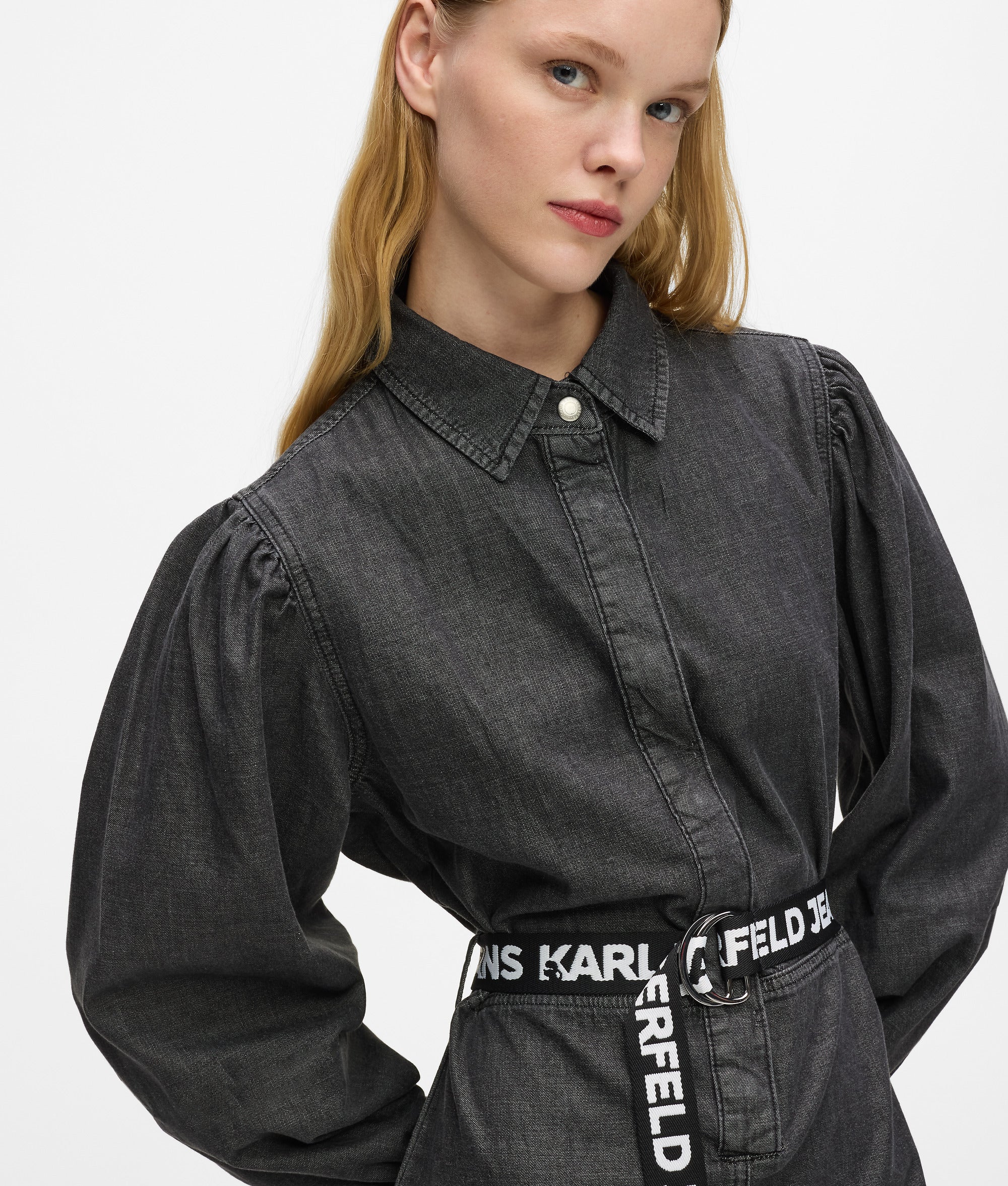 Denimjurk met ceintuur