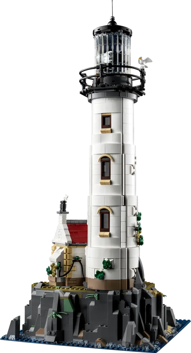 (2065-tlg. Set) Ideas Klemmbausteine Spielzeug Gebäude Modell Bausatz Batteriebetrieben (21335) - Motorisierter Leuchtturm