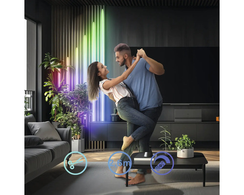 Pimp je Panel LED Strip Starter Set RGB/W 250 lm 3000 K verstelbaar wit 2,6 m 230V geschikt voor akoestische panelen