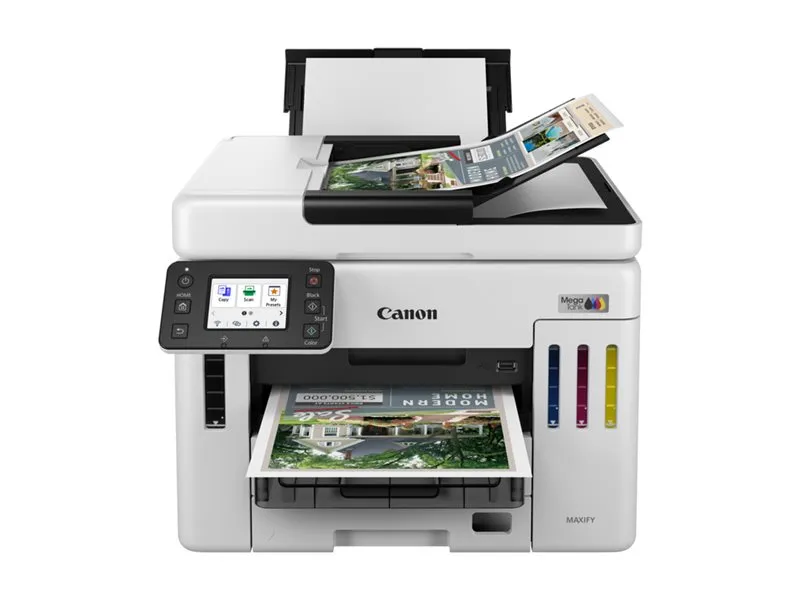 Canon MAXIFY GX7150 MegaTank - Multifunktionsprinter - farve - blækprinter - CISS - Legal (216 x 356 mm), A4 (210 x 297 mm) (original) - A4/Legal (medie) - op til 24 ipm (udskriver) - 600 ark - 33.6 Kbps - USB 2.0, Wi-Fi(n), LAN