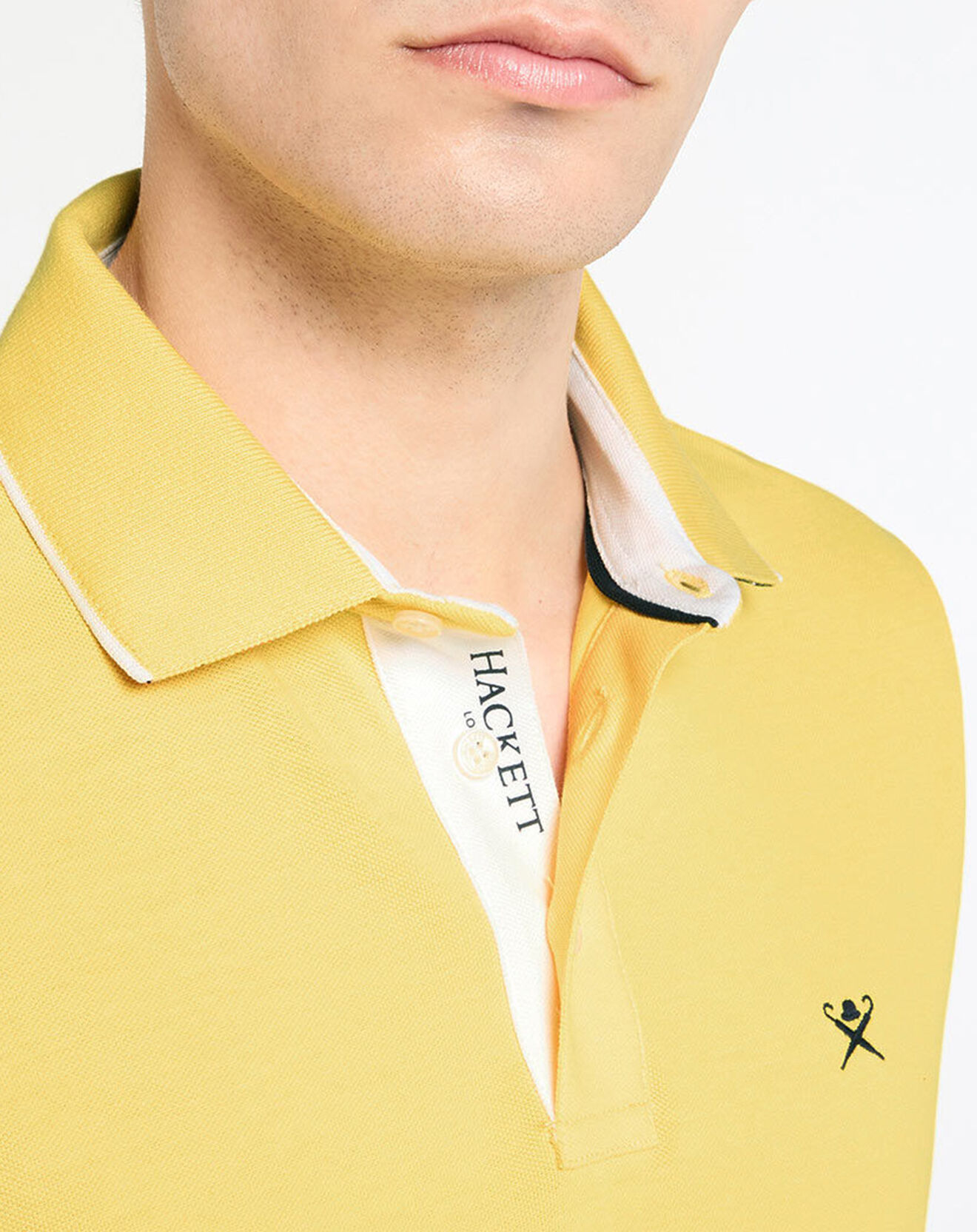 Hackett London Polo Slim Fit jaune