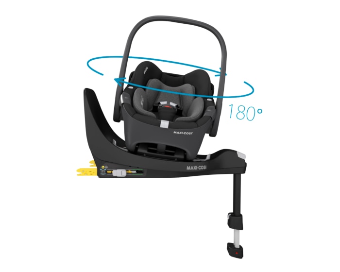Pebble 360 0 - 15 M  40 - 83 cm  0 - 13 kg    Intuitive FlexiSpin-Drehung mit nur einer Hand |    Komfortable ClimaFlow-Temperaturregulierung |    Easy-in Gurtsystem |    G-CELL-Seitenaufpralltechnologie |
