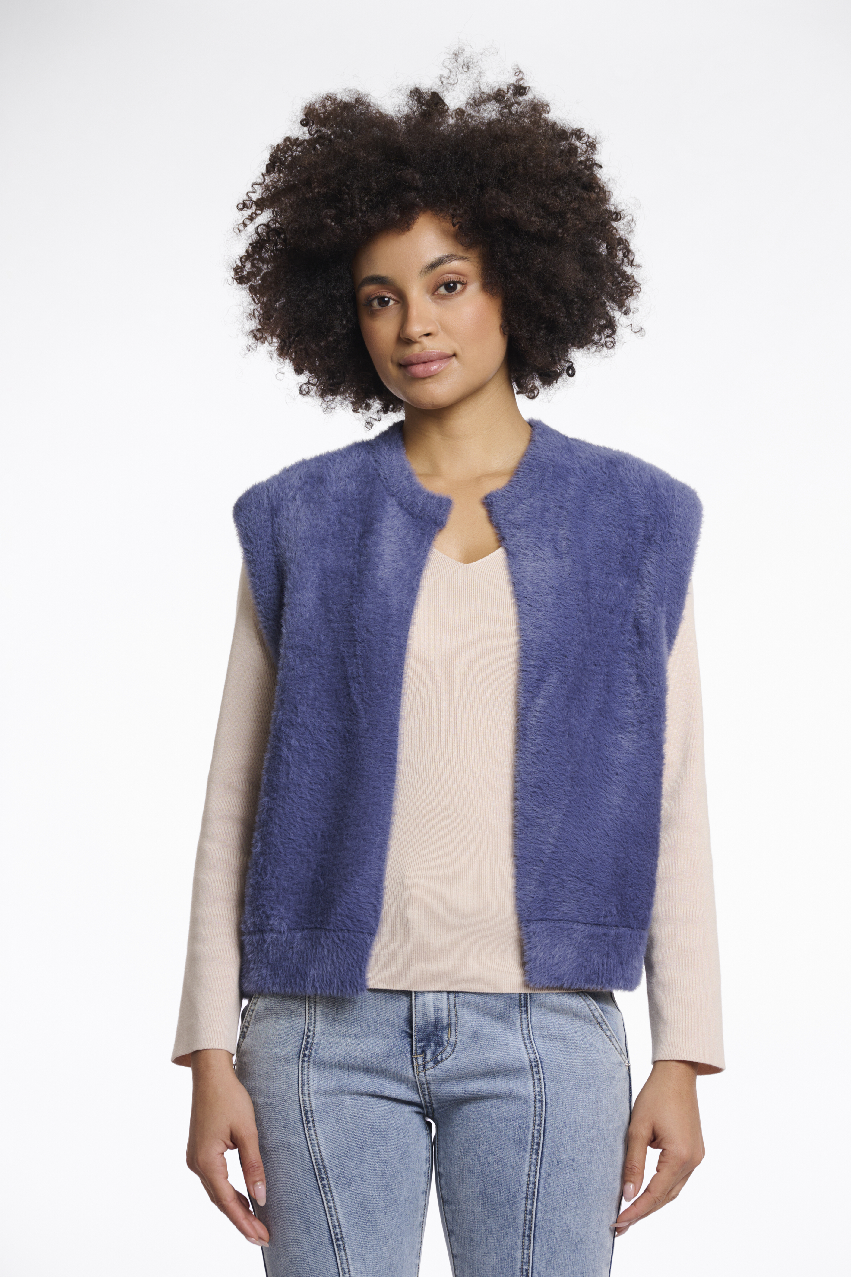 Rino & Pelle - Elona Short Waistcoat - Blue Shadow