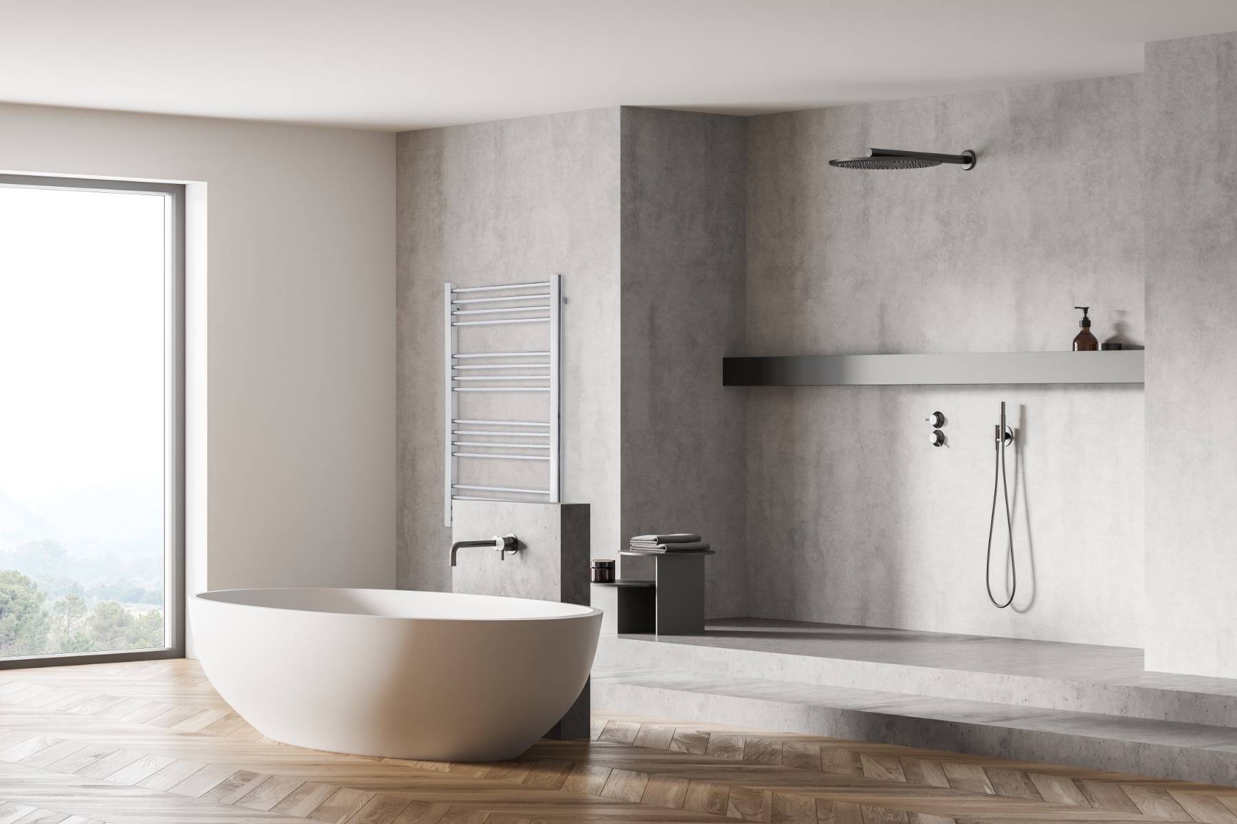 TVS Design Eco handdoekradiator chroom 300W 99x61cm